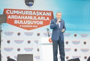 Cumhurbaşkanı Erdoğan,Ardahan’da yaptığı  konuşmada halkın oyunlara gelmemesini istedi